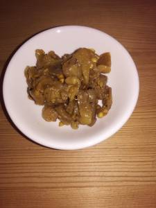 なすのシンプル塩炒め