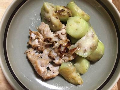 なすと豚肉の揚げだし