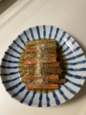 揚げごぼうのごま酢あえ