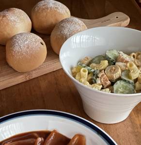 ちくわでマカロニサラダ！