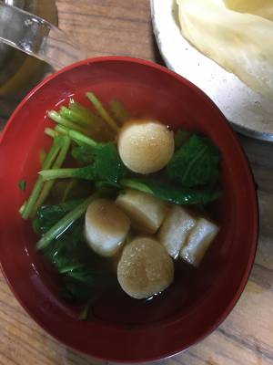 ほうれんそうと麩のみそ汁
