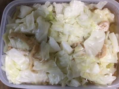 キャベツと揚げの煮びたし