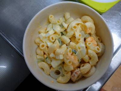 ちくわでマカロニサラダ!