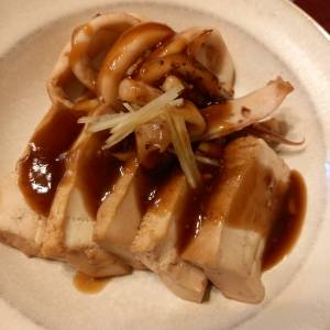 いかと焼き豆腐のあんかけ