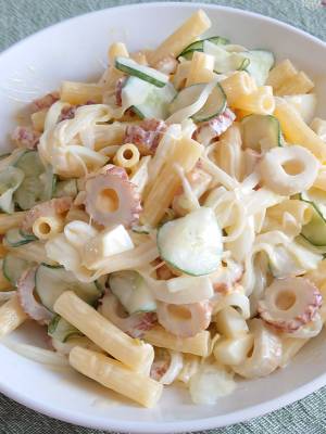 ちくわでマカロニサラダ！