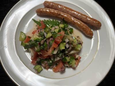 かじきのソテー 夏野菜ソース