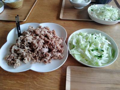 梅肉入りしょうが焼き