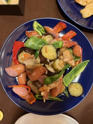 ズッキーニとソーセージのチーズ焼き