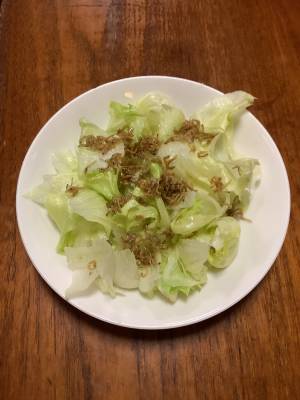レタスのじゃこ炒め