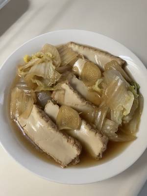 厚揚げと白菜のしょうが煮
