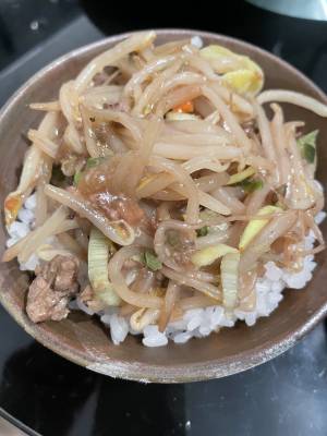 もやしの中華丼