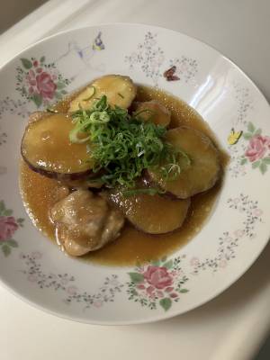 さつまいもと鶏のみぞれ煮