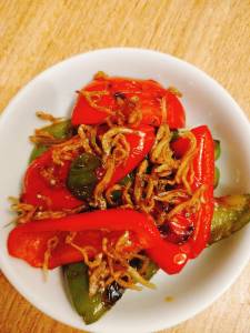 ピーマンのちりめんじゃこ炒め