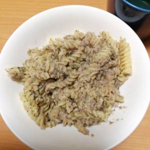 きのこペーストのパスタ