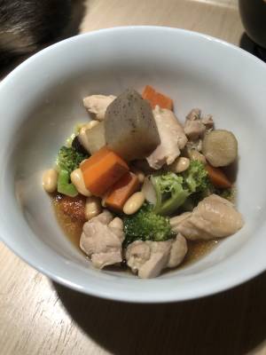 根菜と鶏肉の煮物