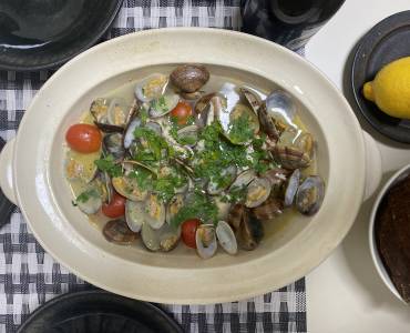 ミニトマトたっぷりアクアパッツァ