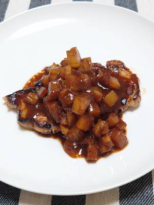 ポークソテーのパイナップルソース