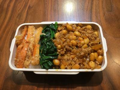 マーボー豆の三色弁当