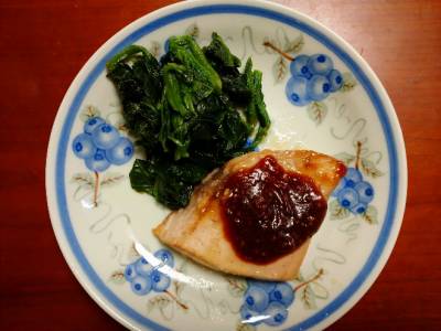 かじきのソテー 粒マスタードソース