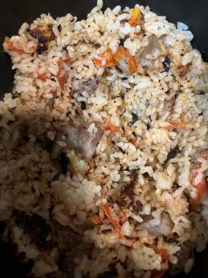 こしょう豚のスパイス炊き込みご飯