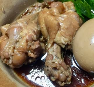 蒸し鶏のあんかけ