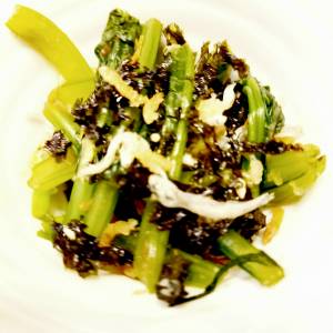 小松菜と桜えびののりあえ