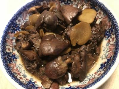 鶏レバーのしょうがワイン煮