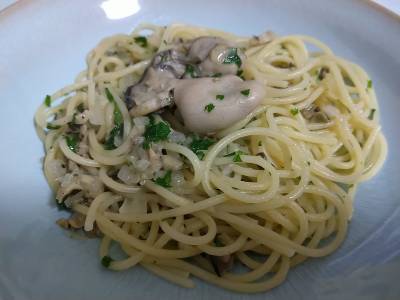 かきのオイル漬けスパゲッティ