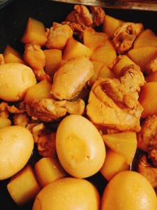 大根と鶏肉の黒酢煮