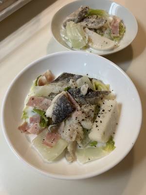 鶏むね肉と白菜のミルク煮