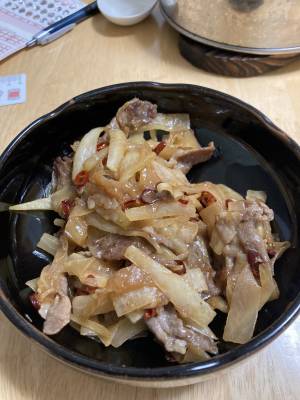 大根と牛肉の甘辛煮