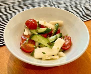 ゆでエリンギと長芋のサラダ