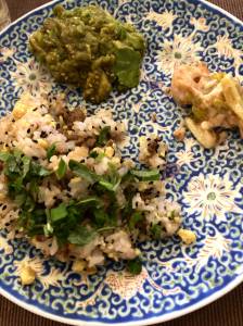 青じそと黒ごまのそぼろご飯