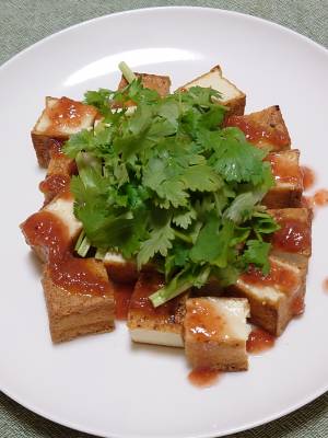 厚揚げの梅はちみつソース