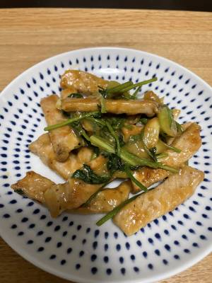 パクチーと豚肉のみそ炒め