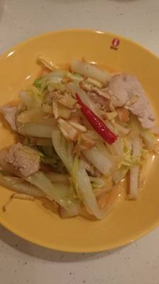 干し白菜のしょうが炒め