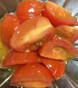 ミニトマトのオリーブオイル炒め