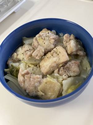塩白菜と鶏肉の煮物