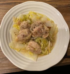 塩白菜と鶏肉の煮物