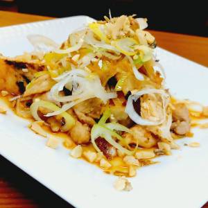 鶏ささ身とれんこんの香味ねぎだれ