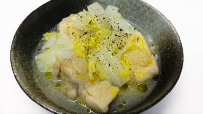 塩白菜と鶏肉の煮物