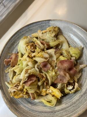 キャベツ卵炒め