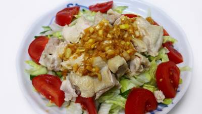 蒸し鶏のさんしょうだれ