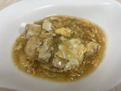 わけぎとささ身の卵あん