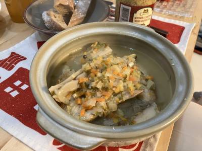 たたきれんこんと鶏手羽のポトフ