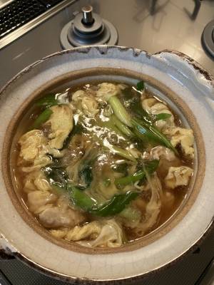 わけぎとささ身の卵あん