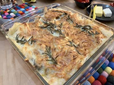 たらとじゃがいものグラタン　ローズマリー風味