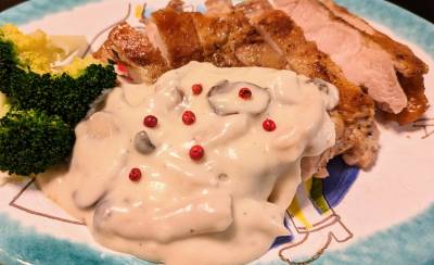 きのこクリームチキン