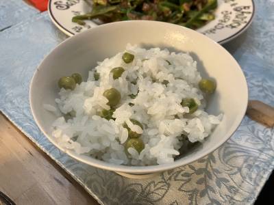 グリンピースご飯