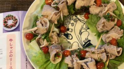 牛しゃぶのリース風